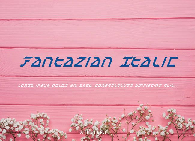 Fantazian Italic example